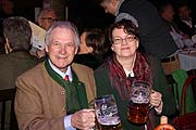 Ex-MdL Hermann Memmel und Bürgermeisterin Christine Stobl beim Starkbieranstich 2018  im Löwenbräukeller(Foto: Martin Schmitz)